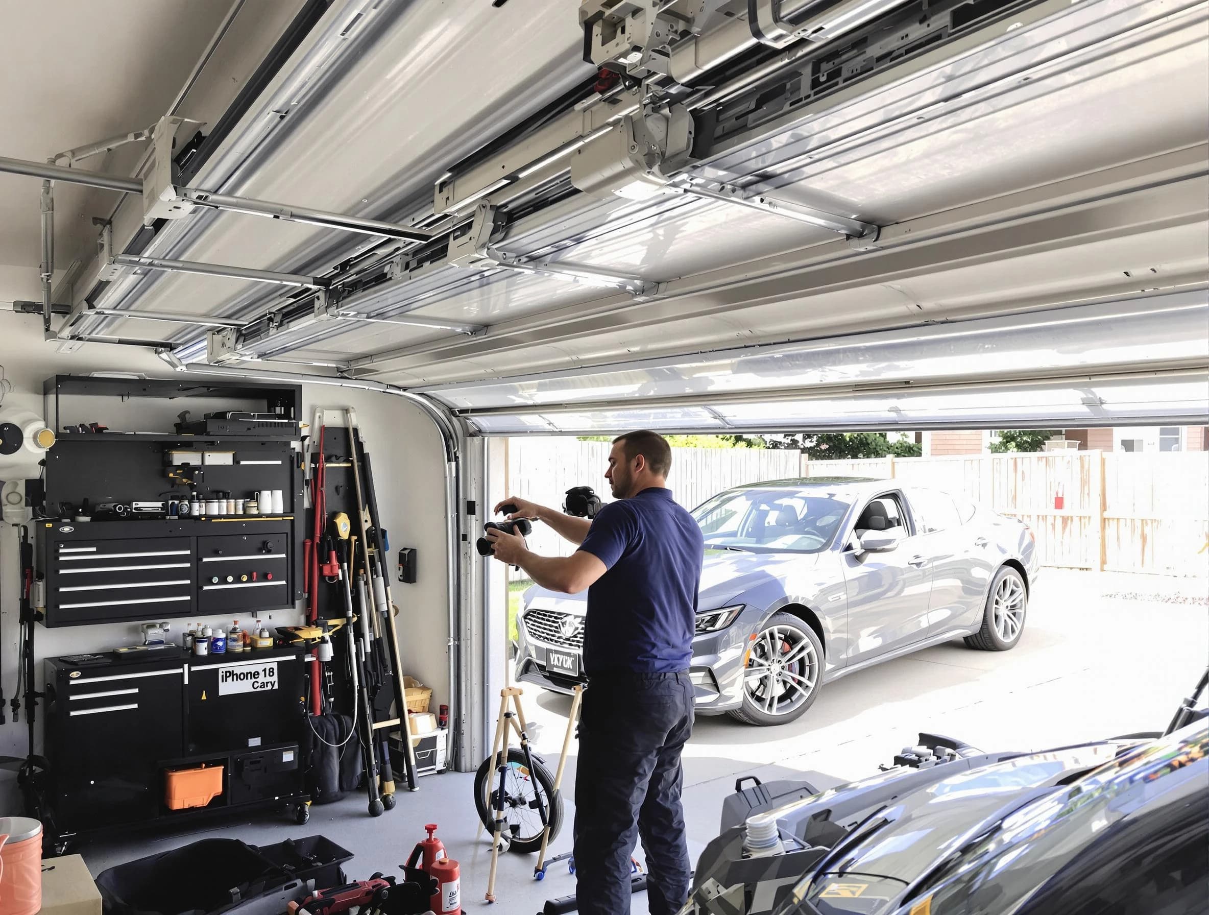 Clifton Garage Door Repair technician fixing noisy garage door in Clifton