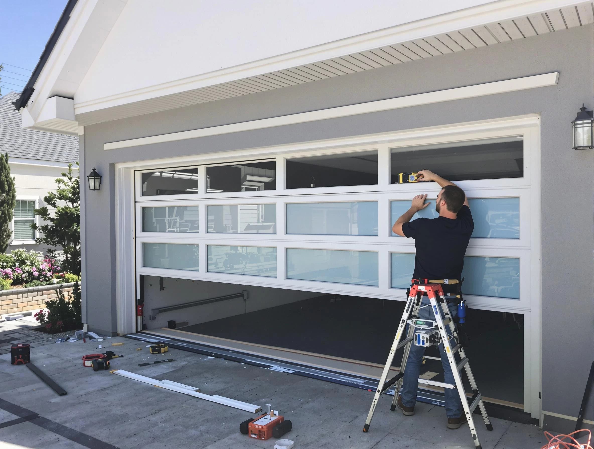 Clifton Garage Door Repair team performing garage door replacement in Clifton