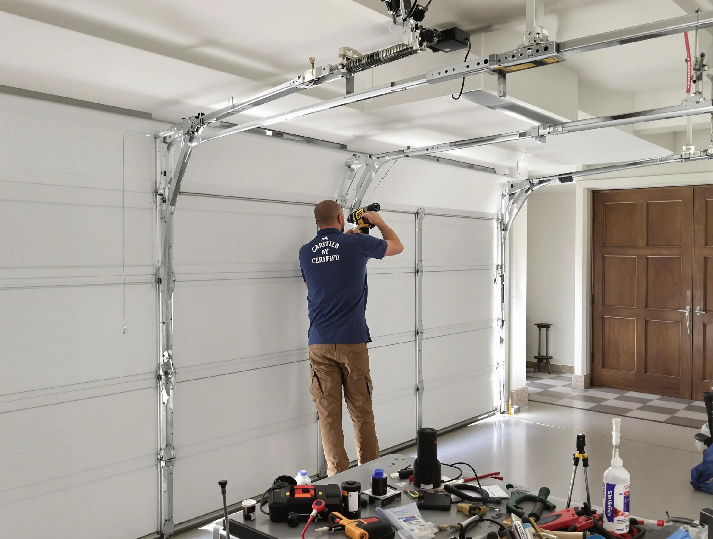 Clifton Garage Door Repair certified technician performing precision garage door repair in Clifton