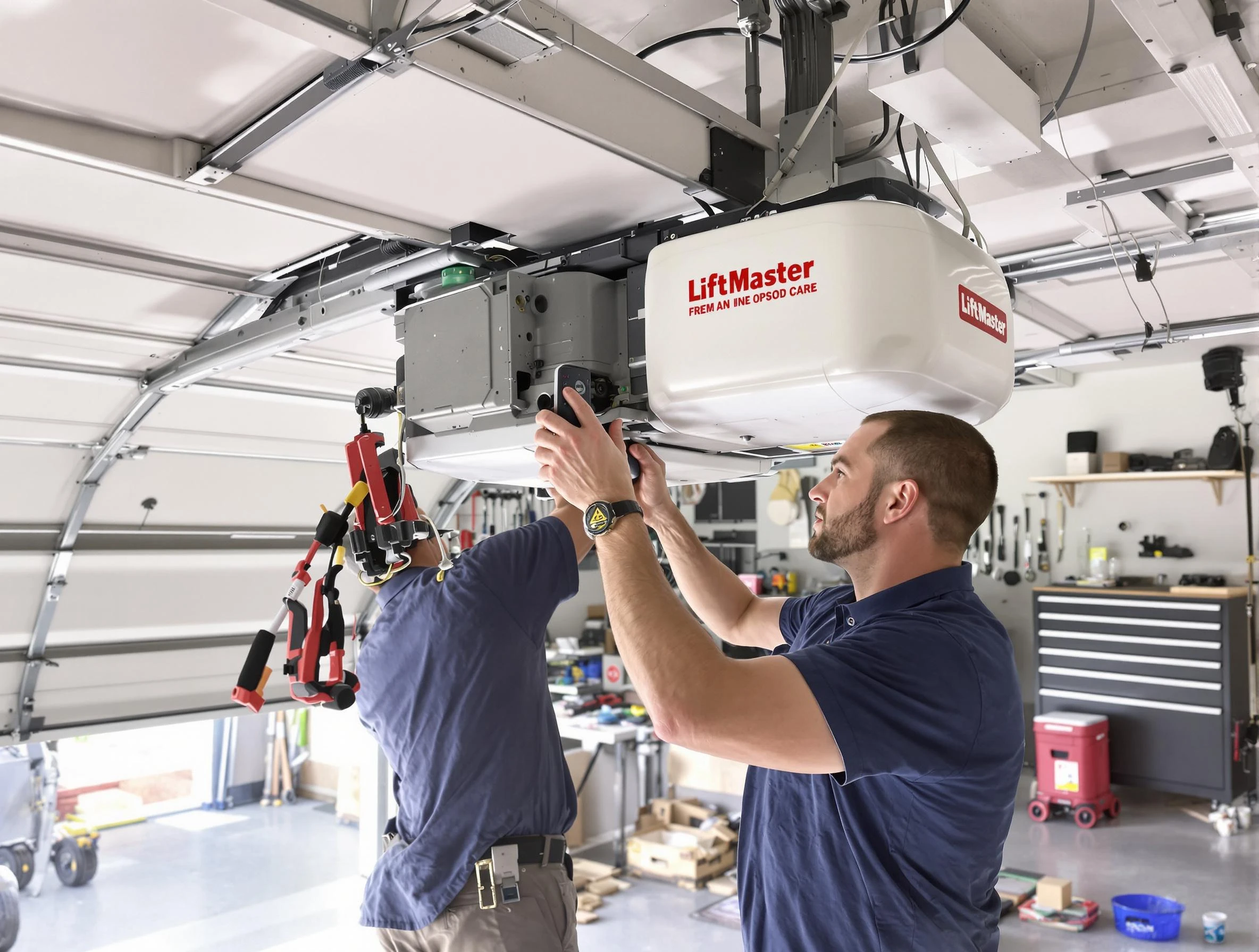Clifton Garage Door Repair technician performing advanced diagnostics on garage opener in Clifton
