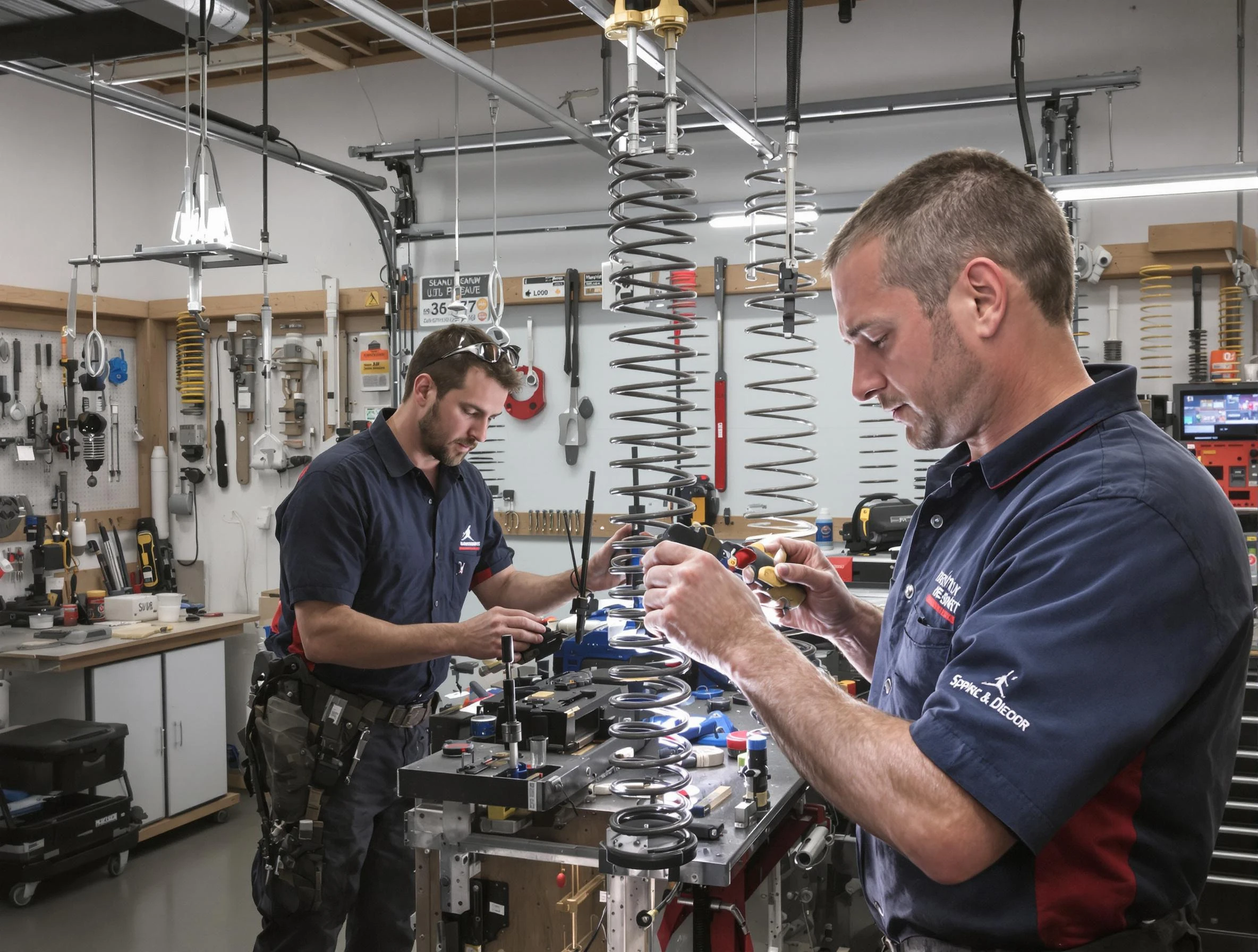 Garage door spring repair service by Clifton Garage Door Repair in Clifton