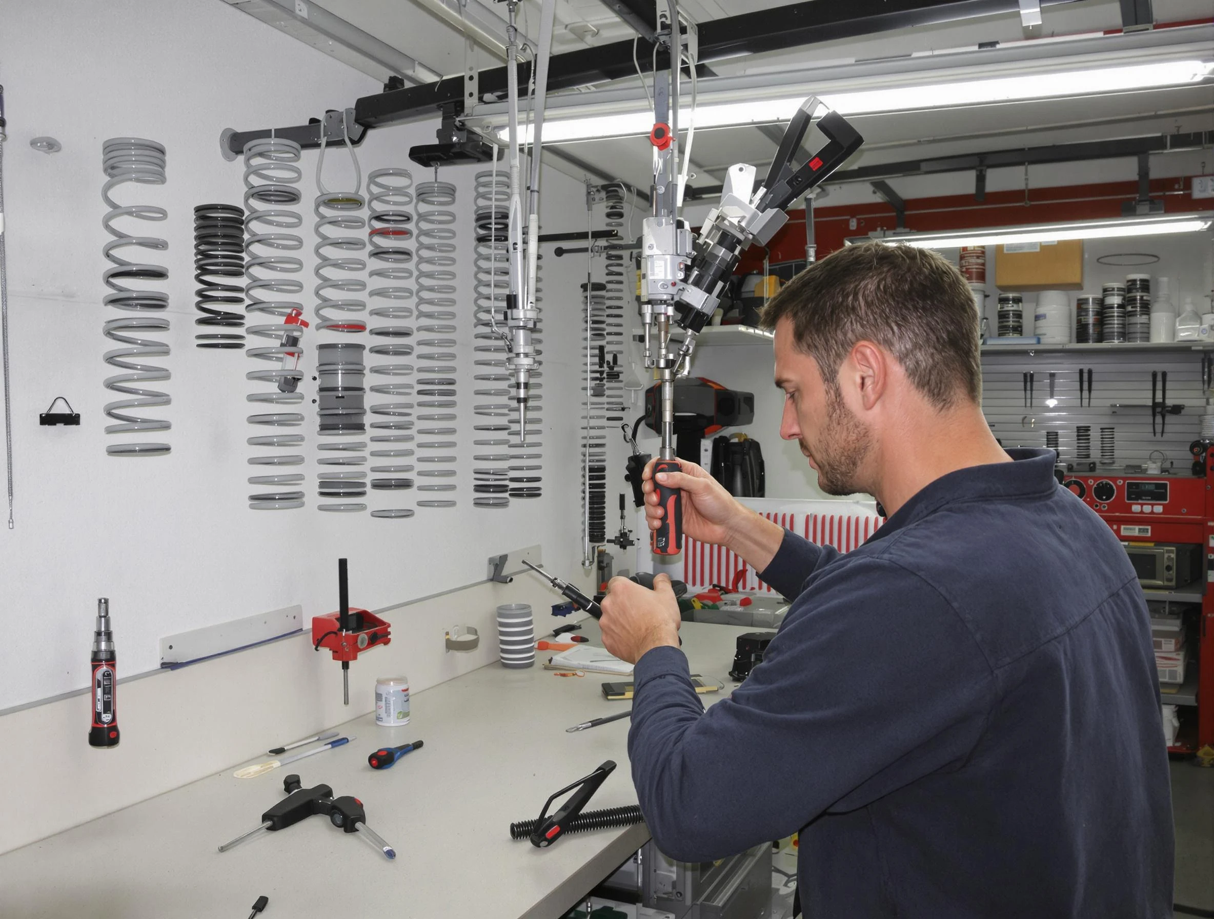 Clifton Garage Door Repair safety certified technician performing precision spring replacement in Clifton